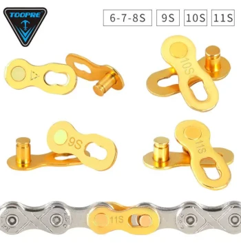 Mountain Bike Chain Magic Link 8/9/10/11 Speed Gold with Removal Tool Pliers