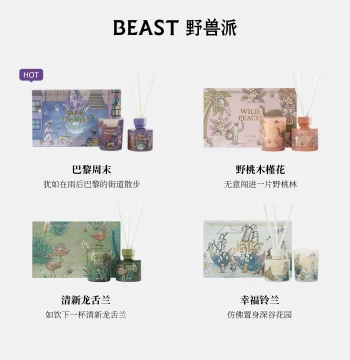 The Beast Scented Gift Box Aromatherapy Candle Set Home Bedroom Birthday Housewarming Present