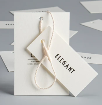 Off-White Card Hang Tags, Custom Clothing Labels, Logo Design, Ready Stock