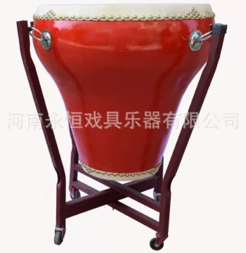 Flower Pot Drum, War Drum, Cowhide Drum, Wooden Red Drum, Percussion Instruments, Steel Drum