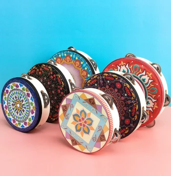 Adult Dance Grading Tambourine, Children's Orff Professional Instrument, Hand Drum for Kindergarten Teachers with Jingles