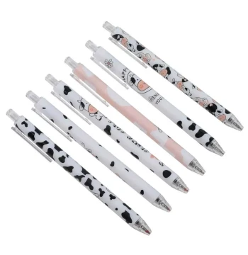 1 Piece Lytwtws Cute Gel Pen Cartoon Cow Gift Press Office