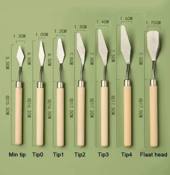 7pcs/set Stainless Steel Oil Painting Knives Set Artist Craf