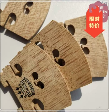 Imported Pre-shaped Violin/Viola Bridge – Maple Wood with Prominent Growth Rings, Model 4418, Enhanced Resonance Accessory