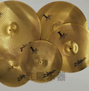 Jazz Drum Cymbal Set - Gold Silent Cymbals, 5-Piece Kit or Individual Purchase, Various Sizes, Thickened 1.2mm