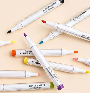 9-Colors Marker Pen Art Stationery Stackable Color Acrylic P