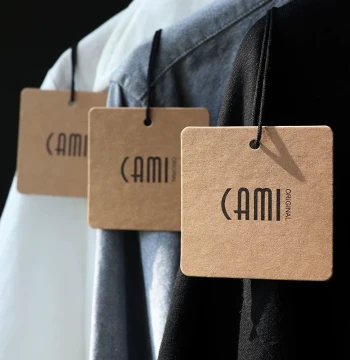 New Autumn/Winter Custom Thick Kraft Paper Clothing Tags with Logo Design - Unisex Light Luxury Style Ready Stock