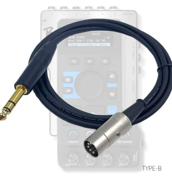 MIDI to TRS Recording Signal Cable, 5-Core MIDI to 6.35mm Jack, MIDI Cable for Digital Pianos, Keyboards, and I/O Audio Interfaces
