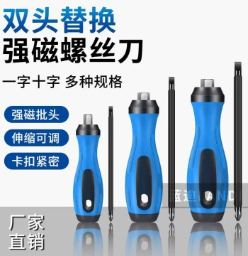 2-in-1 Multi-Function Manual Screwdriver Set with Phillips and Flathead Bits