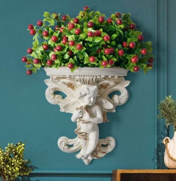 European Style Wall Vase, Creative 3D Wall Decor for Living Room, Restaurant & Cafe