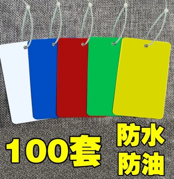Blank ID Tags - PVC Plastic Small Cards, Waterproof Hang Cards, Marker Labels, Outdoor Tags with Custom Lanyards, Thickened White Material Markers for Logistics