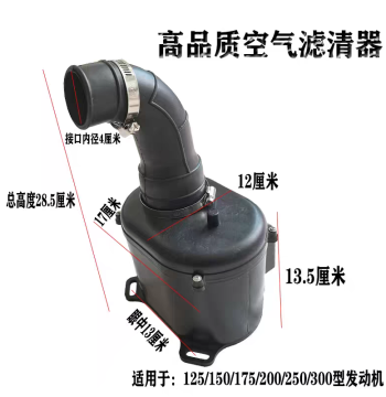 Trike Motorcycle Engine Air Filter Assembly 150/175/250 - Compatible with Foton, Zongshen, Dajiang