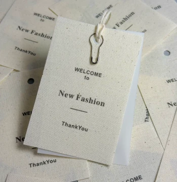 Custom Canvas Clothing Tags - Durable Soft Rubber Labels for Women's Fashion and Cotton-Linen Brands