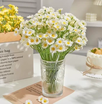 Chamomile Daisy INS Style Artificial Flowers Simulation Flowers Living Room Display Table Decoration Bouquet Floral Arrangement Ornament