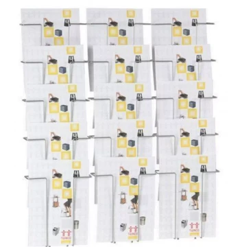 TWINCO A4 Multi-Layer Brochure Rack - Wall-Mounted Display Stand for Catalogs and Files
