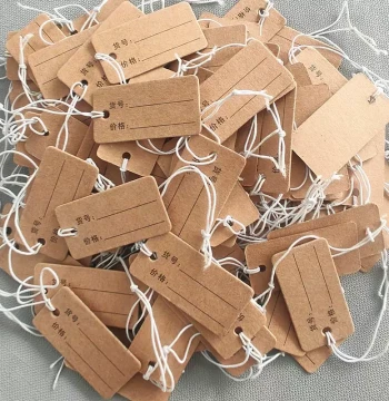 Small Jewelry Tag Hangtags, Clothing Price Tags, Elastic Cord Kraft Paper Label Hangtags 1000pcs