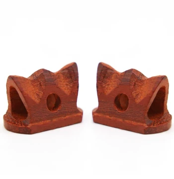Carved Rosewood and Ebony Erhu Bridge - Lotus Hollow Design, Traditional Chinese Instrument Accessory