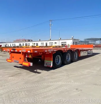 13.75m Low-Flatbed Transport Semi-Trailer - Customizable for 260 & 360 Excavators and Heavy Construction Machinery
