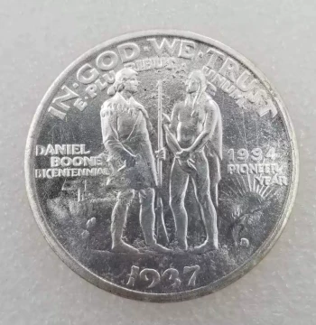 Replica Coin Vintage-Style Aged Alloy 1937 Silver Dollar Commemorative