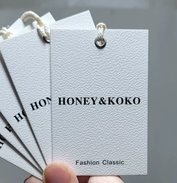 Viral Style Embossed Hang Tags - Custom Blank Cards for Women's Clothing Price Labels