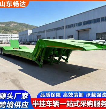20m Lowbed Semi-Trailer for Cross-Border Wind Power Equipment Transport with Heavy-Duty Gooseneck Lift for Oversized Cargo