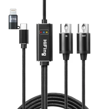 5-Pin MIDI to USB Type-C Cable for iPad, Compatible with Roland Electronic Drums and Yamaha Digital Pianos