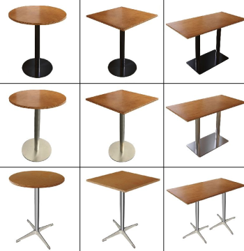 Coffee Shop Table and Chair Set - Marine Plywood Top, Retro Solid Wood Square Table for Dessert Bars and Korean Restaurants