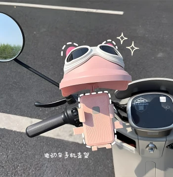 Electric Scooter Phone Mount E-Bike Bicycle Shockproof Anti-Shake Rainproof Navigation Bracket for Delivery Riders