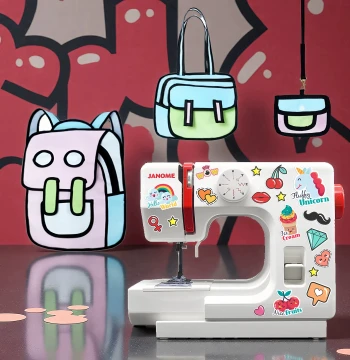 LeMeiHui Back-to-School Season 2D Bag, Dimensional DIY Student Anime Bag Making Kit, Sewing Craft for Home