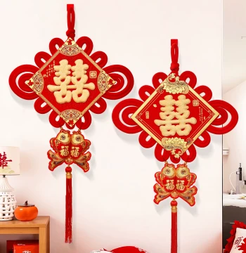 Traditional Chinese Knot Decoration for Wedding Venues, Bridal Supplies, and Entryway Hanging Ornaments