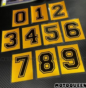 Custom Number Decal Stickers for Electric Motorcycles - Reflective Scratch Cover for Side Panels, Fuel Tank, and Shock Absorbers