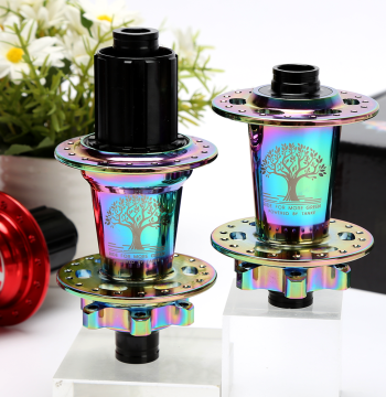 TANKE Mountain Bike 360 Click Hub 6-Pawl Quick Release Thru-Axle Iridescent 32/36 Holes Loud Front 2 Rear 4