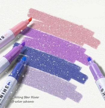 4pcs Glitter Color Shiny Pens Set Bling Sparkling Highlighte