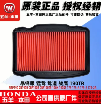Air Filter for Wuyang-Honda CB190 Series - Compatible with Bao Feng Yan, Zhan Ying, Meng Zhi 190X, Zhi Dao 190SS, and 190TR