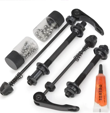 Compatible with Giant and Merida Bikes - Original Hub Quick Release Front/Rear Hollow Axle Rods and Ball Bearings