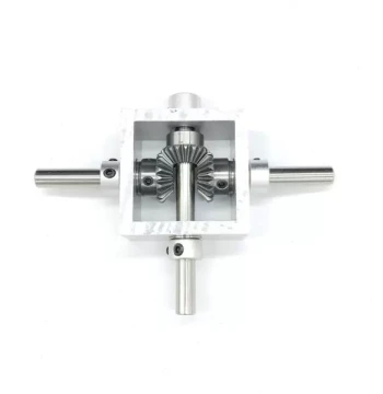 90-Degree Right Angle Drive Micro Bevel Gear Angular Converter, 1-In-2-Out Forward/Reverse Directional Gearbox 1:1 Ratio