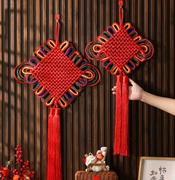 2026 Creative Dopamine Premium Chinese Knot for Housewarming, Living Room, and Hallway Festive Decor