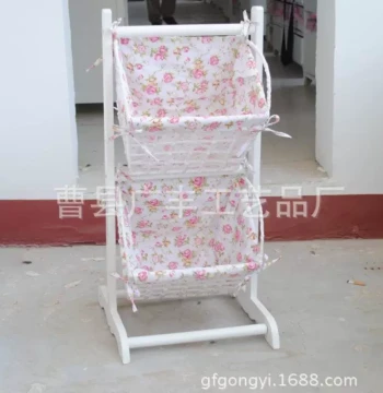 New Arrival Multi-Function Magazine Rack, White Two-Tier Newspaper Stand, Magazine Storage Organizer