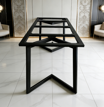 Sintered Stone Table Legs, Marble Dining Table Base, Large Tile Table Frame for Desk, Tea Table, Office Table with Metal Base