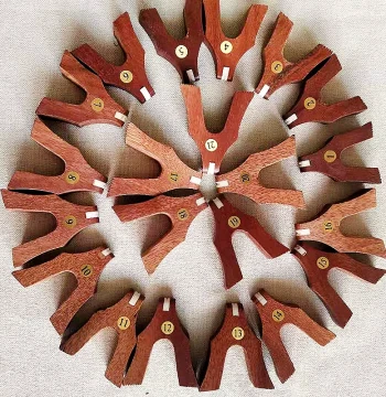 Anti-slip Guzheng Bridges Complete Set - Dunhuang Model with Placement Diagram