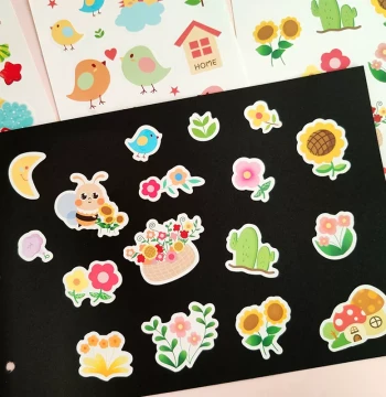 10 Sheets of Children's Stickers for Crafts - Kindergarten Growth Handbook, Photo Album, Archive Book, DIY Photo Frame Making Decorative Materials