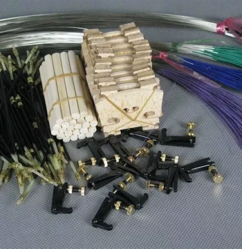 5 Sets of 4/4 Violin Accessories, Premium Kit (Strings, Bridge, Fine Tuners, Tailgut, Soundpost)