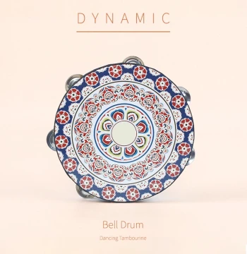 Children's 7-Inch Tambourine - Dunhuang Apsaras and Xinjiang Uyghur Dance Prop, Orff Instrument