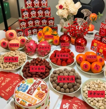 Housewarming Celebration Stickers for Fruits, Nuts, Cola, and Wangzai Drinks, Moving Decor Kit