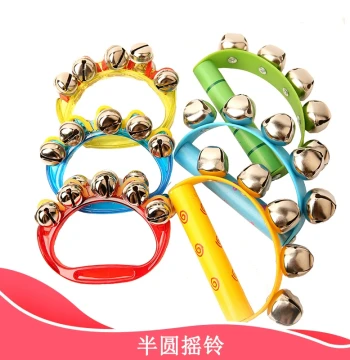 Orff Percussion Wrist Bells - Transparent Semi-Circular Hand Rattles for Kindergarten Early Education