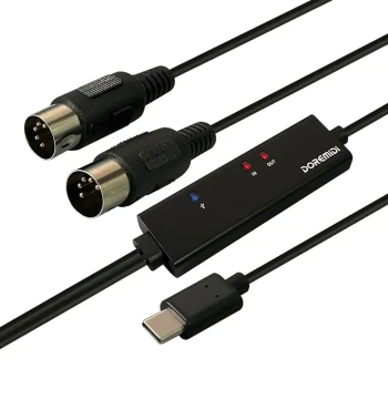 5-Pin MIDI to USB Type-C Cable for iPad Connecting Instruments, Roland Electronic Drum Kit TD-11K