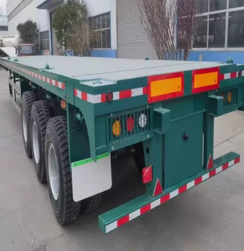 Container Flatbed Semi-Trailer Manufacturer - 3-Axis Low-Deck Container Transport Semi-Trailer
