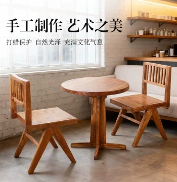 Wabi-Sabi Style Dining Table Old Elm Square Table Homestay Bar Cafe Vintage Furniture Commercial Retro Solid Wood Table