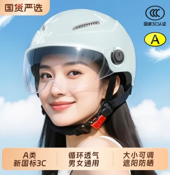 3C Certified Electric Scooter Helmet - Summer Sun Protection Half-Helmet for Men and Women, All-Season Motorcycle Safety Cap