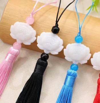 Red Chinese Knot Tassels for Fans - Small DIY Ornaments, Handmade Festive Materials with Free Shipping